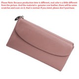 Royal Bagger Long Wallets for Women Genuine Cow Leather Fashion Clutch Coin Purse Card Holder Simple Solid Color Money Clips1489