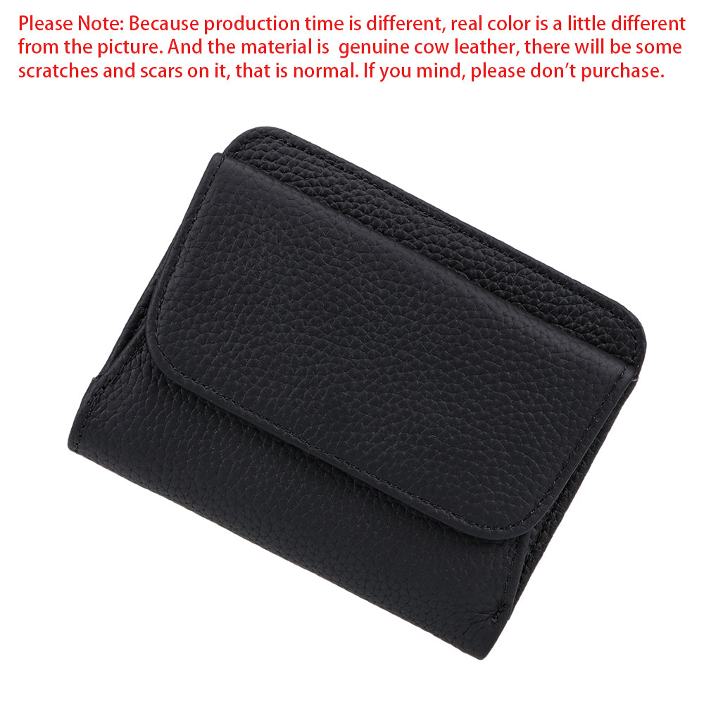 Royal Bagger Short Wallets for Women Genuine Cow Leather Portable Coin Purse Japanese Style Bifold Wallet Card Holder 1485